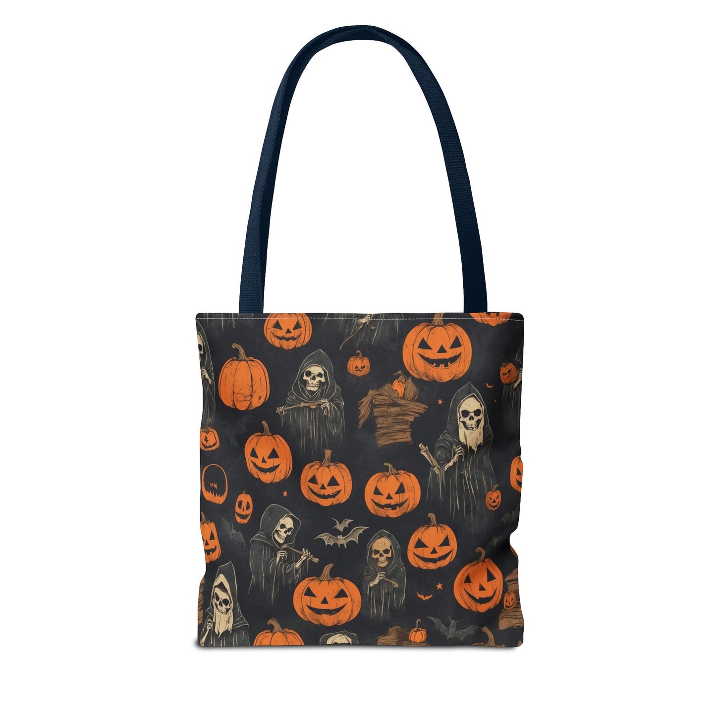 Halloween Pumpkin Tote Bag, Spooky Seasonal Eco-Friendly Bag, Trick or Treat Tote, Fall Accessory, Gifting for Halloween Lovers