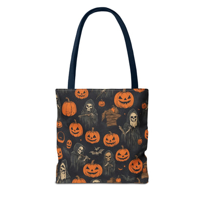 Halloween Pumpkin Tote Bag, Spooky Seasonal Eco-Friendly Bag, Trick or Treat Tote, Fall Accessory, Gifting for Halloween Lovers