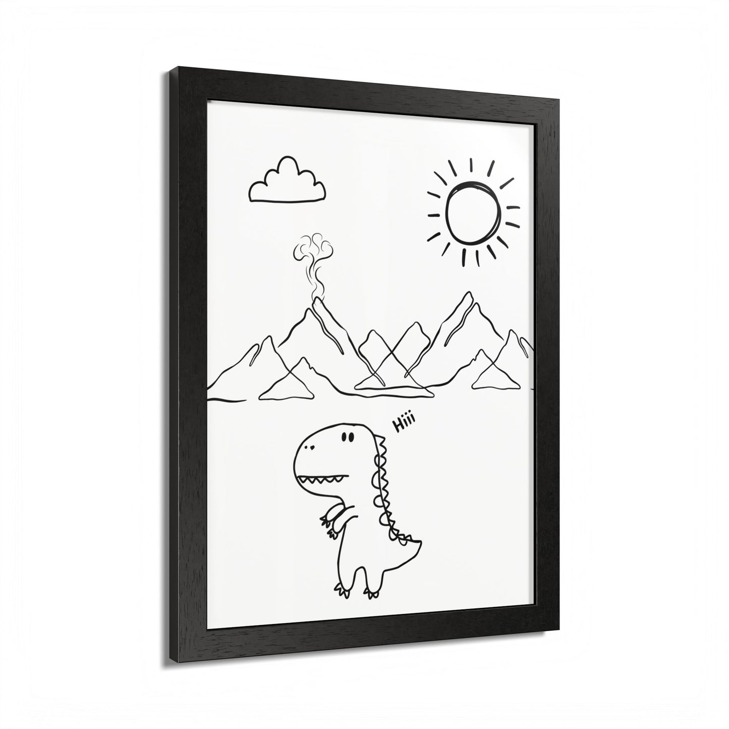 Playful Dinosaur wall art , Kids Room Decor, Nursery Wall Art, Gift for Dinosaur Lovers,  Children's Art