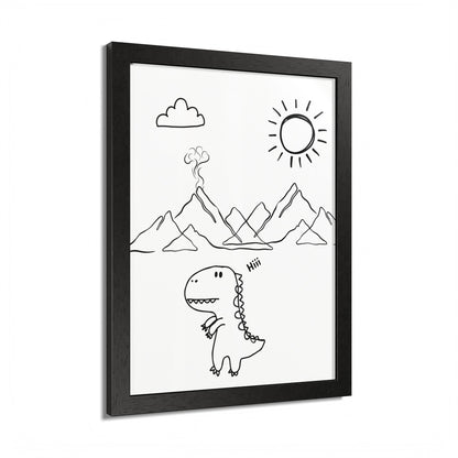 Playful Dinosaur wall art , Kids Room Decor, Nursery Wall Art, Gift for Dinosaur Lovers,  Children's Art