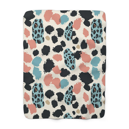 Sherpa Fleece Blanket With Multicolors