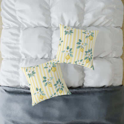 Square Poly Canvas Pillow lemon lovers