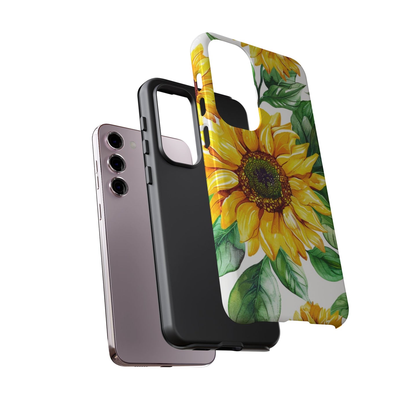 Sunflower Tough Phone Case — Bright Floral Protective Cover