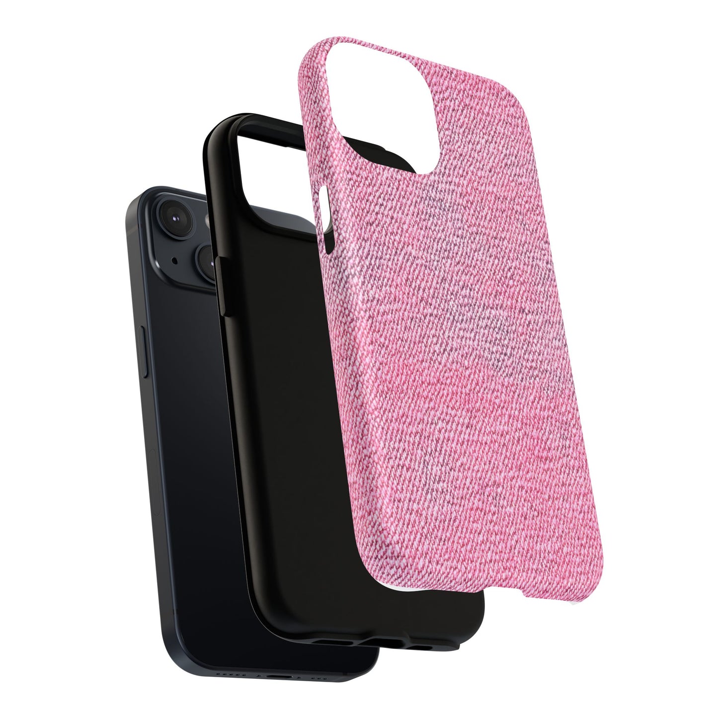 Pink Textured Tough Magnetic Phone Case — Durable Magnetic Snap-On iPhone Cover