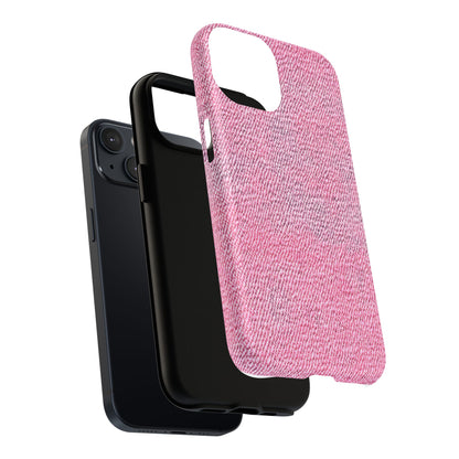 Pink Textured Tough Magnetic Phone Case — Durable Magnetic Snap-On iPhone Cover