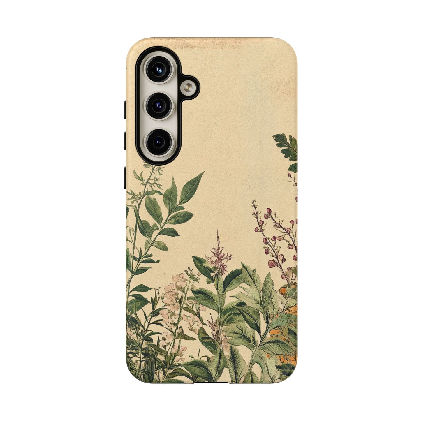 Floral Vintage Tough Case – Botanical Protective Phone Cover,Plants Lovers