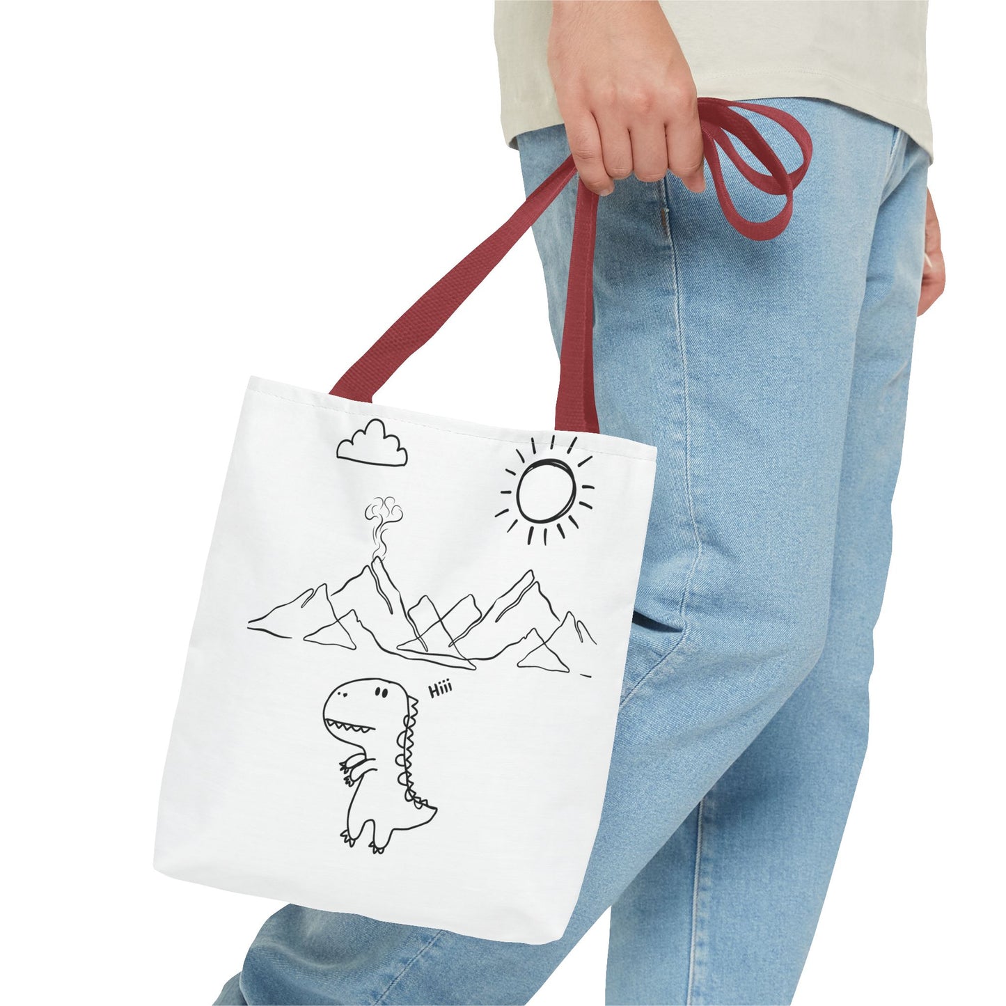 Tote Bag .Dinosaurs,white and black , perfect for gifts for her, perfect gifts for him.