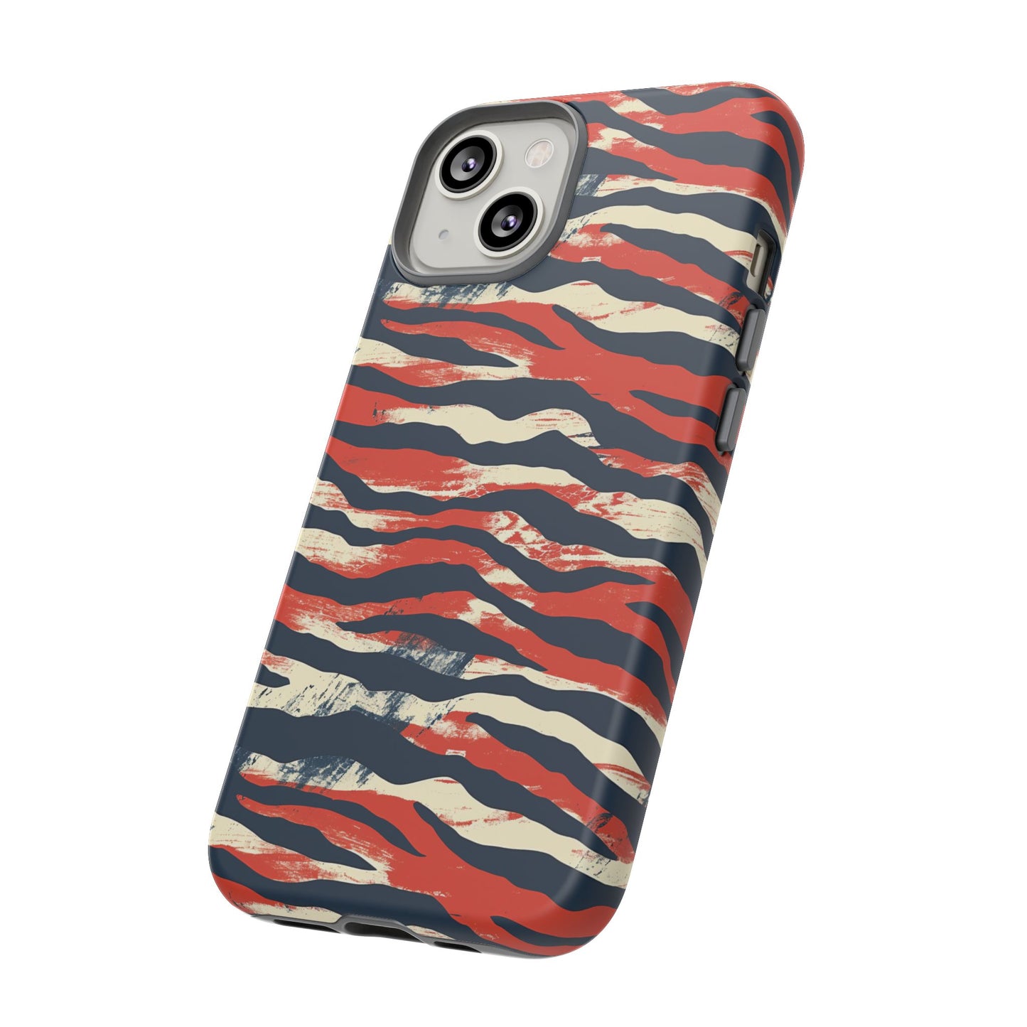 Patriotic Red White Blue Zebra Phone Case,Africa Pattern