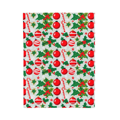 Cozy Christmas Velveteen Plush Blanket | Holiday Decor, Gift for Her, Winter Warmth, Seasonal Home Accent, Soft Throw