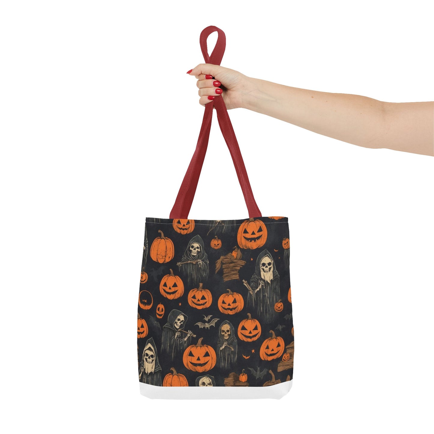 Halloween Pumpkin Tote Bag, Spooky Seasonal Eco-Friendly Bag, Trick or Treat Tote, Fall Accessory, Gifting for Halloween Lovers