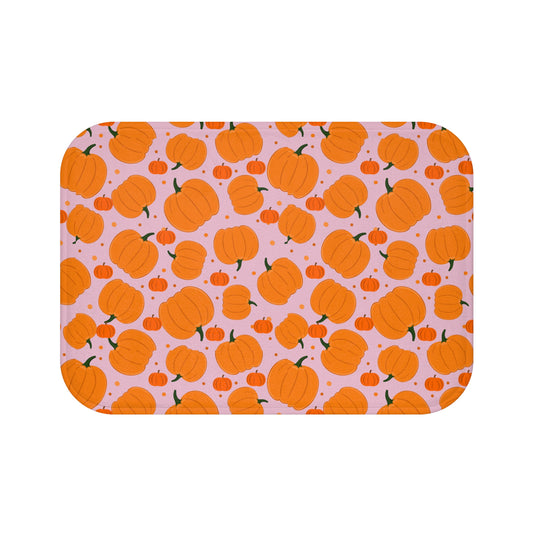 Pumpkin Patch Bath Mat | Autumn Home Decor, Seasonal Bathroom Rug, Harvest, Thanksgiving Gift, Cozy Fall Vibes
