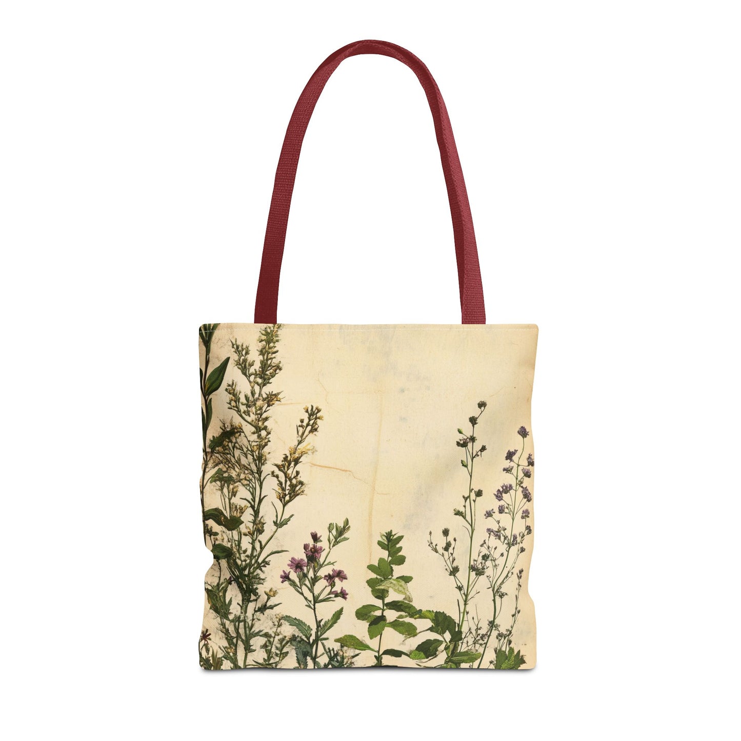 Vintage Floral Tote Bag — Botanical Garden Print AOP