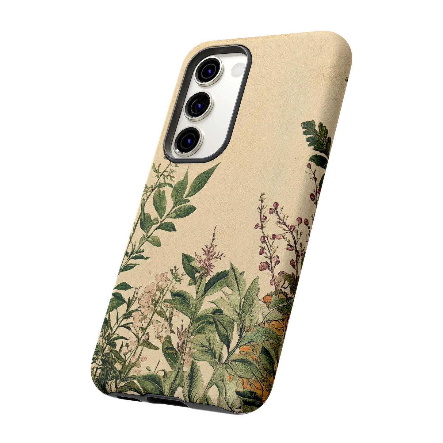 Floral Vintage Tough Case – Botanical Protective Phone Cover,Plants Lovers