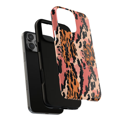 Leopard Print Tough Magnetic Phone Case — Slim Protective iPhone Cover
