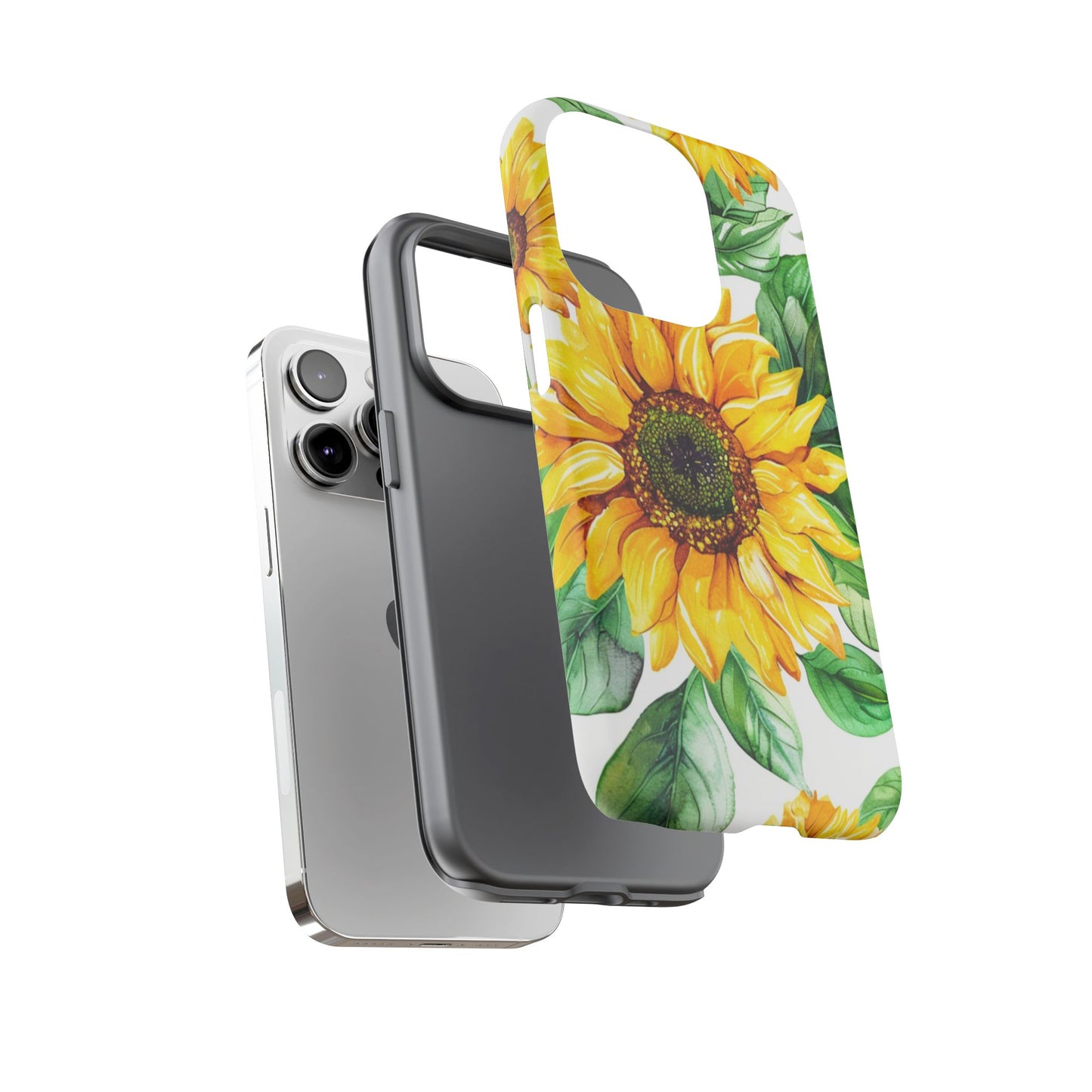 Sunflower Tough Phone Case — Bright Floral Protective Cover