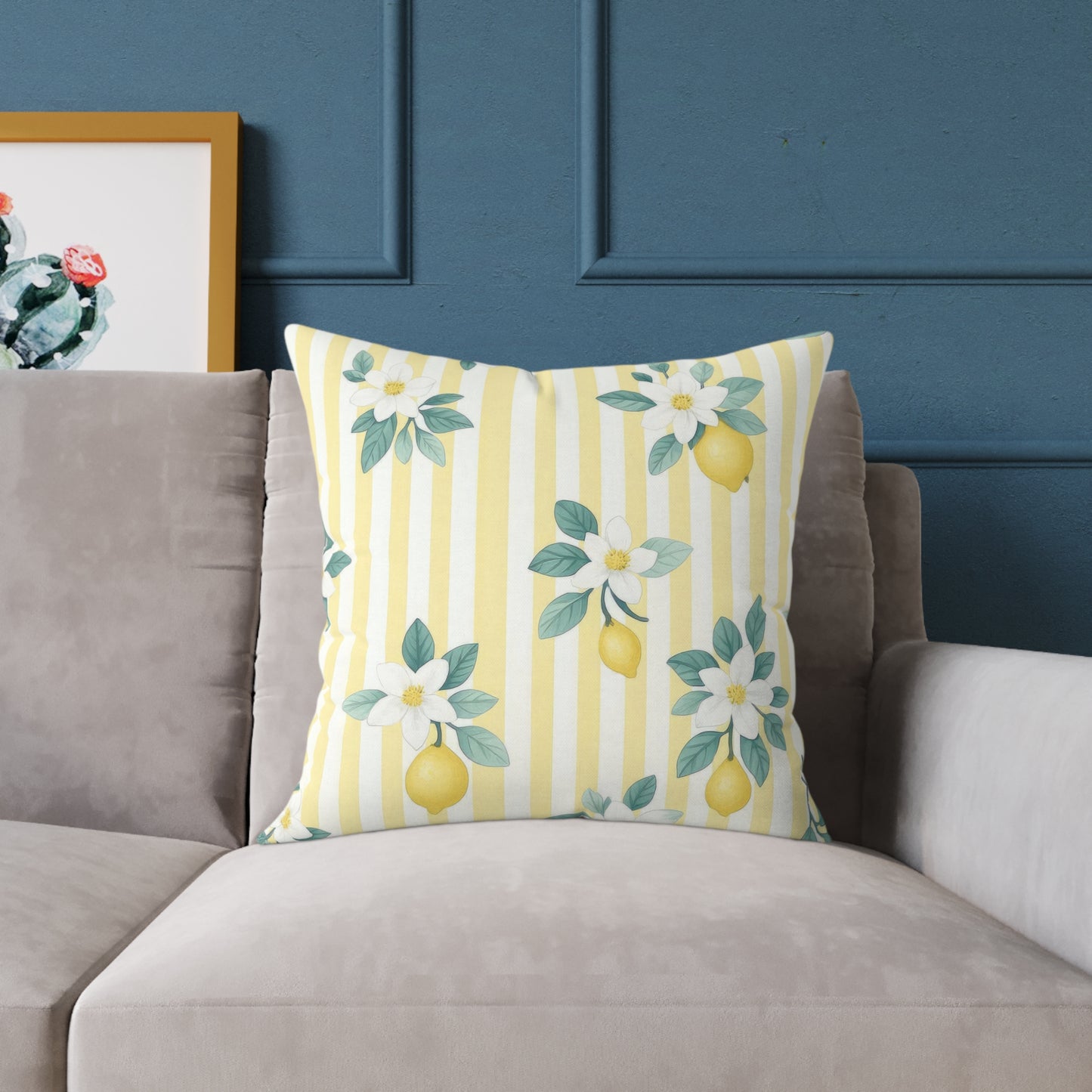 Square Poly Canvas Pillow lemon lovers