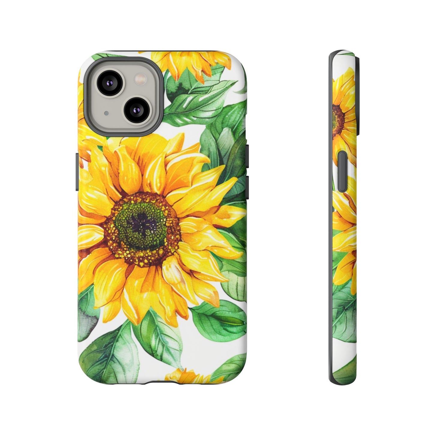 Sunflower Tough Phone Case — Bright Floral Protective Cover