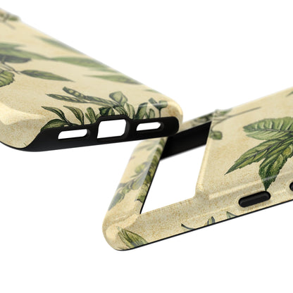 Botanical Leaves Tough Phone Case — Vintage Green Plant Print