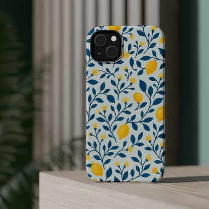 Phone Case — Lemon Branch Magnetic Impact-Resistant Case IPhone Case For Girl,Summer Vibes.