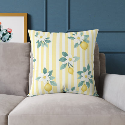 Square Poly Canvas Pillow lemon lovers