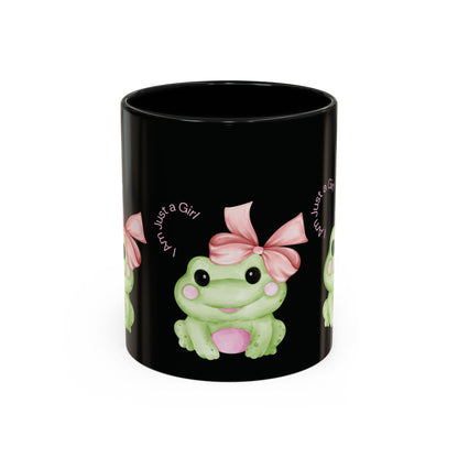 Cute Frog Accent Coffee Mug - Perfect for Girls, Gift for Coffee Lovers, Funny Frog Mug, Animal Lover Gift, Office Mug