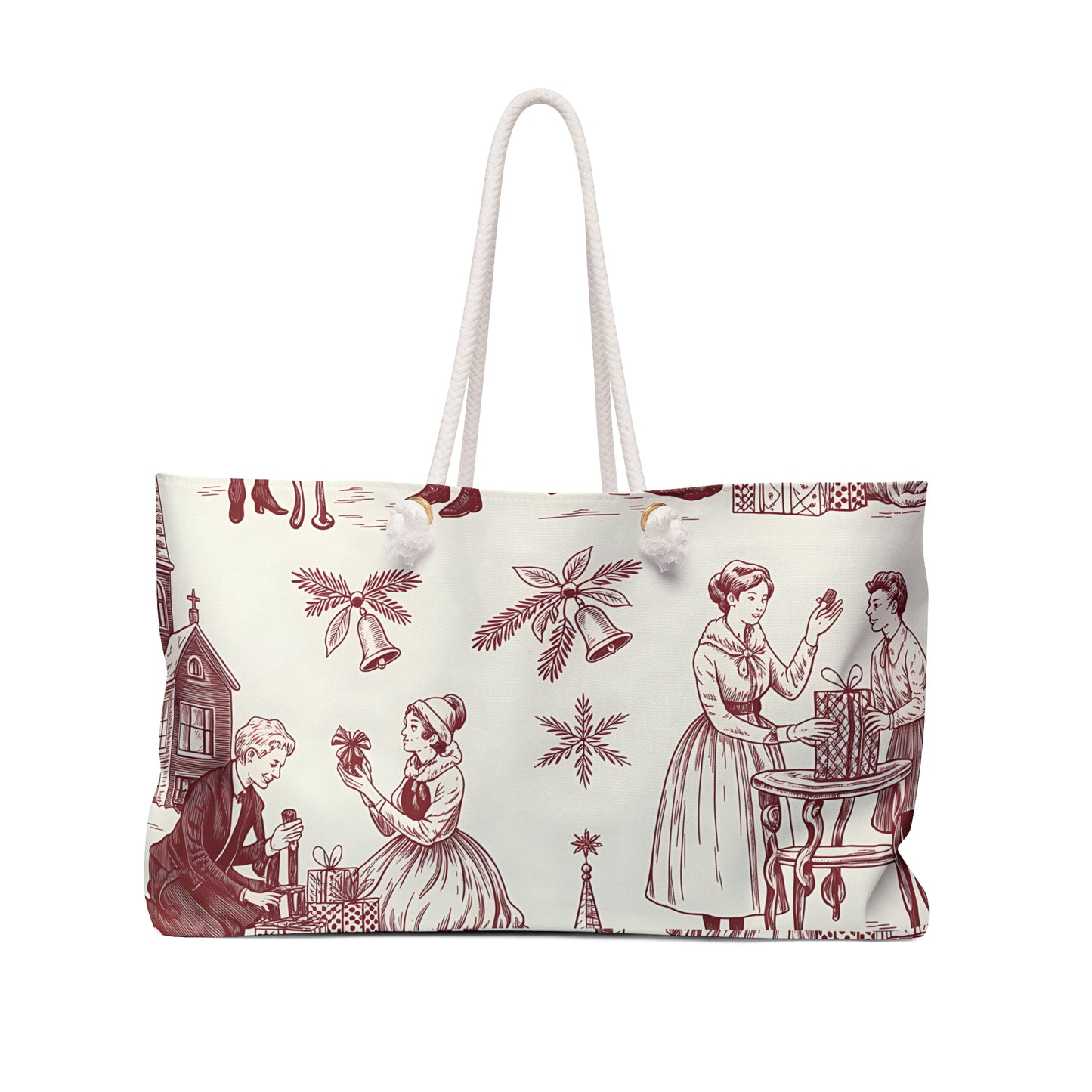 Vintage Holiday Weekender Bag with Festive Gift Design a Perrect Gift For Girl