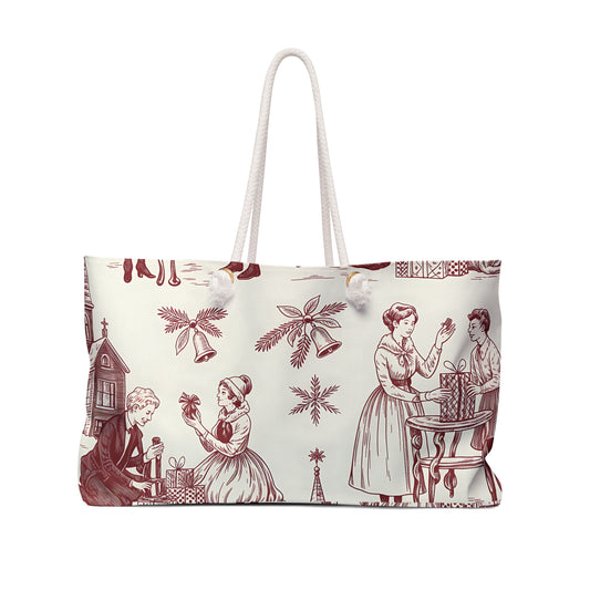 Vintage Holiday Weekender Bag with Festive Gift Design a Perrect Gift For Girl
