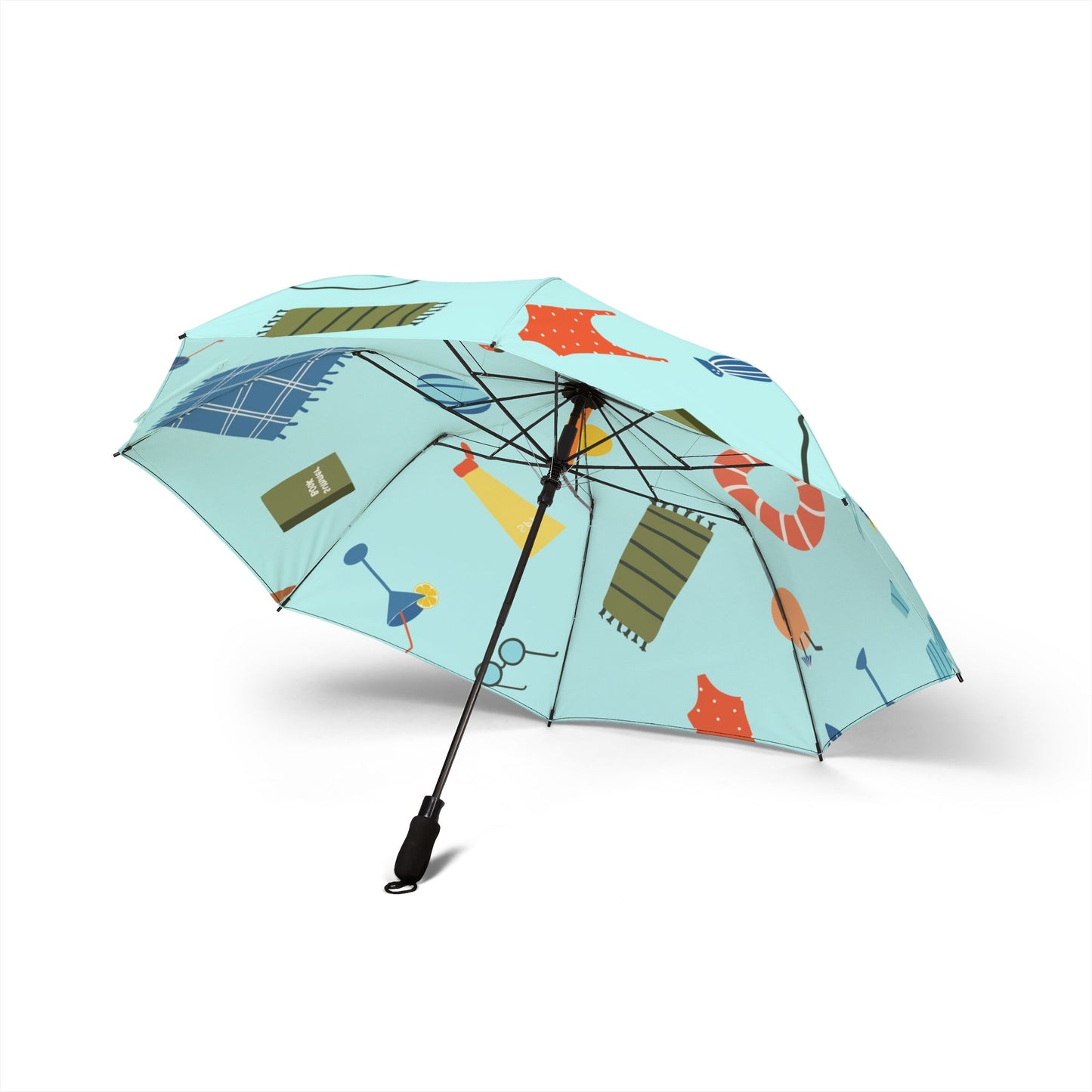 Foldable Umbrella — Semi-Automatic Compact Rain Parasol