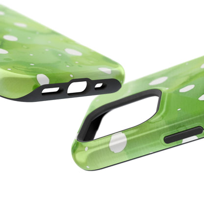 Green Watercolor Polka Dot Magnetic Impact Phone Case