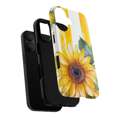 Sunflower Tough Magnetic Phone Case — Bright Floral Protective Cover