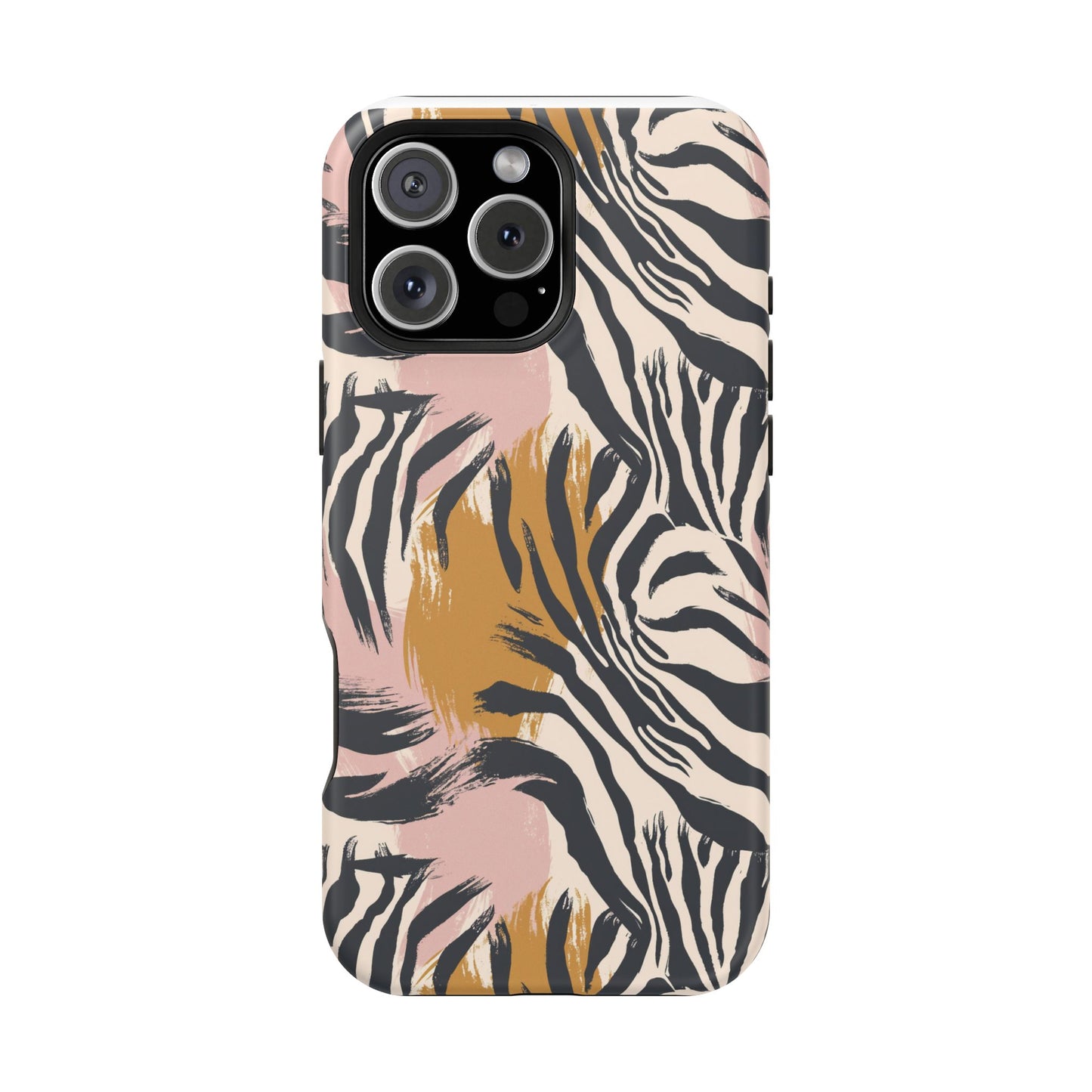 Zebra Brushstroke Magnetic Impact Phone Case,Africa Pattern