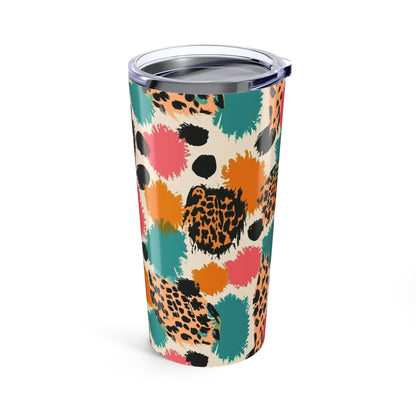 20oz Colorful Leopard Print Tumbler - Insulated Travel Cup
