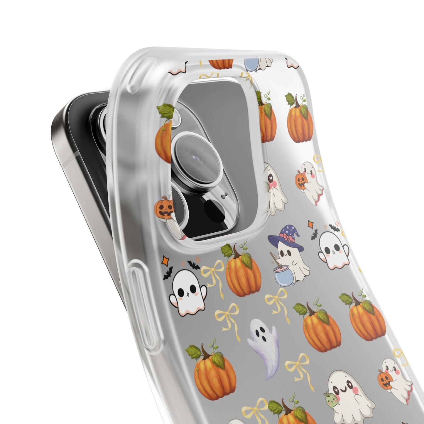 Cute Halloween Flexi Cases | Ghosts & Pumpkins Phone Cover, Spooky Gifts, Fall Decor, Horror Lovers, October Celebration