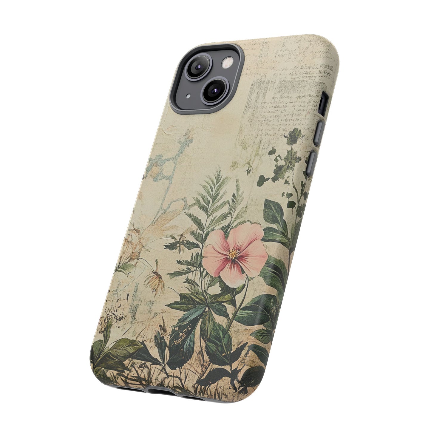 Floral Vintage Tough Case – Botanical Protective Phone Cover,Plants Lovers