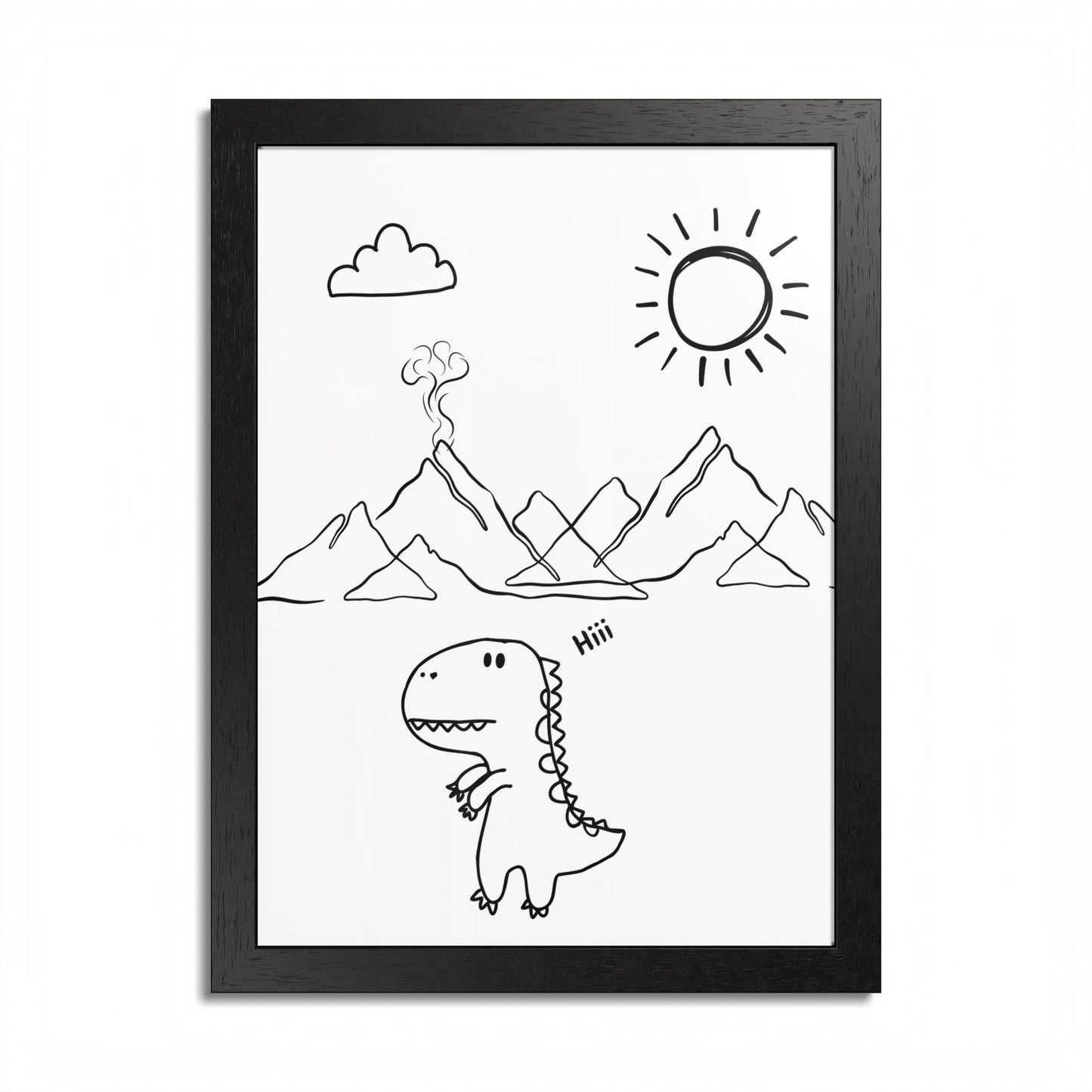 Playful Dinosaur wall art , Kids Room Decor, Nursery Wall Art, Gift for Dinosaur Lovers,  Children's Art