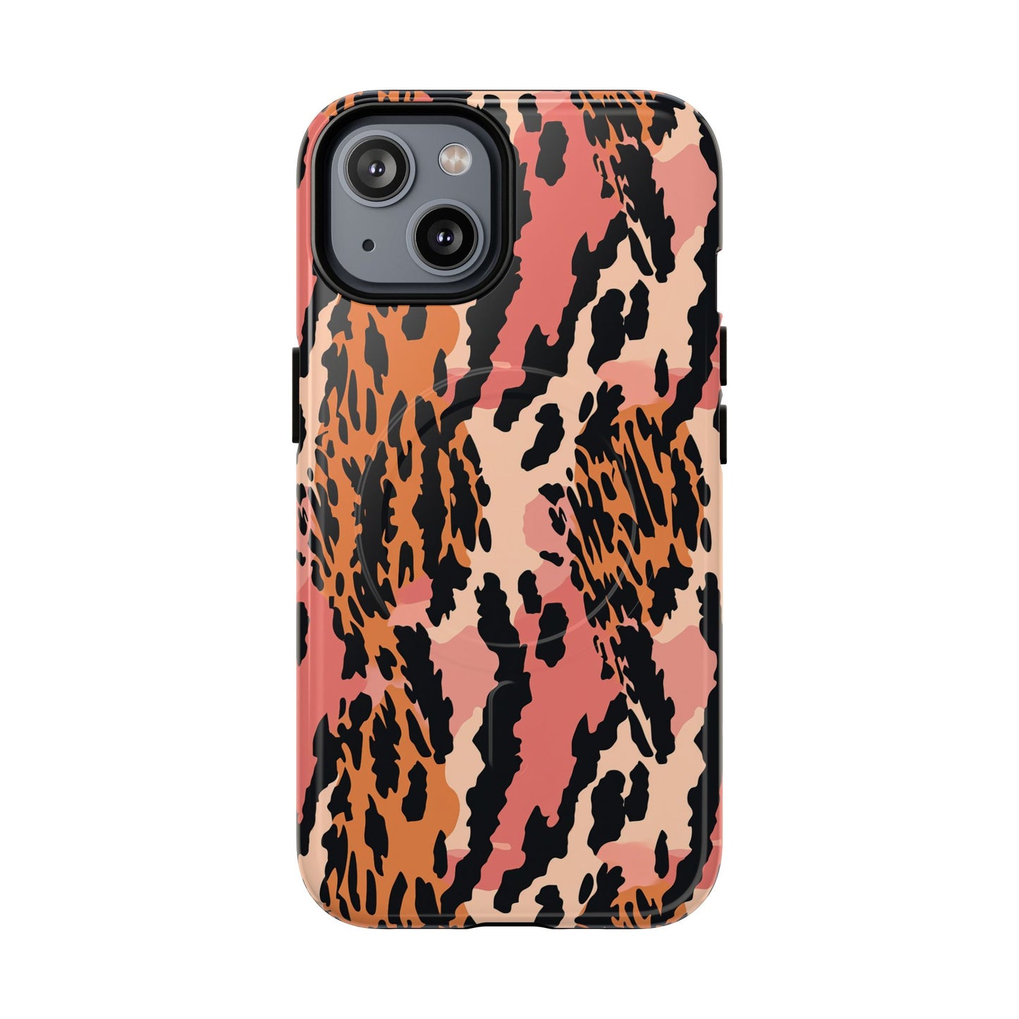 Leopard Print Tough Magnetic Phone Case — Slim Protective iPhone Cover