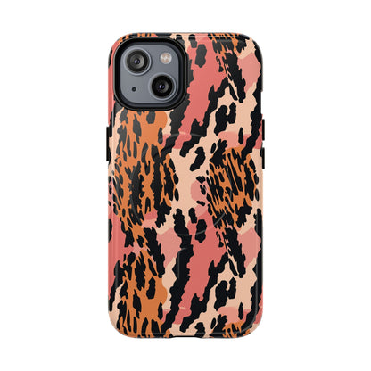 Leopard Print Tough Magnetic Phone Case — Slim Protective iPhone Cover