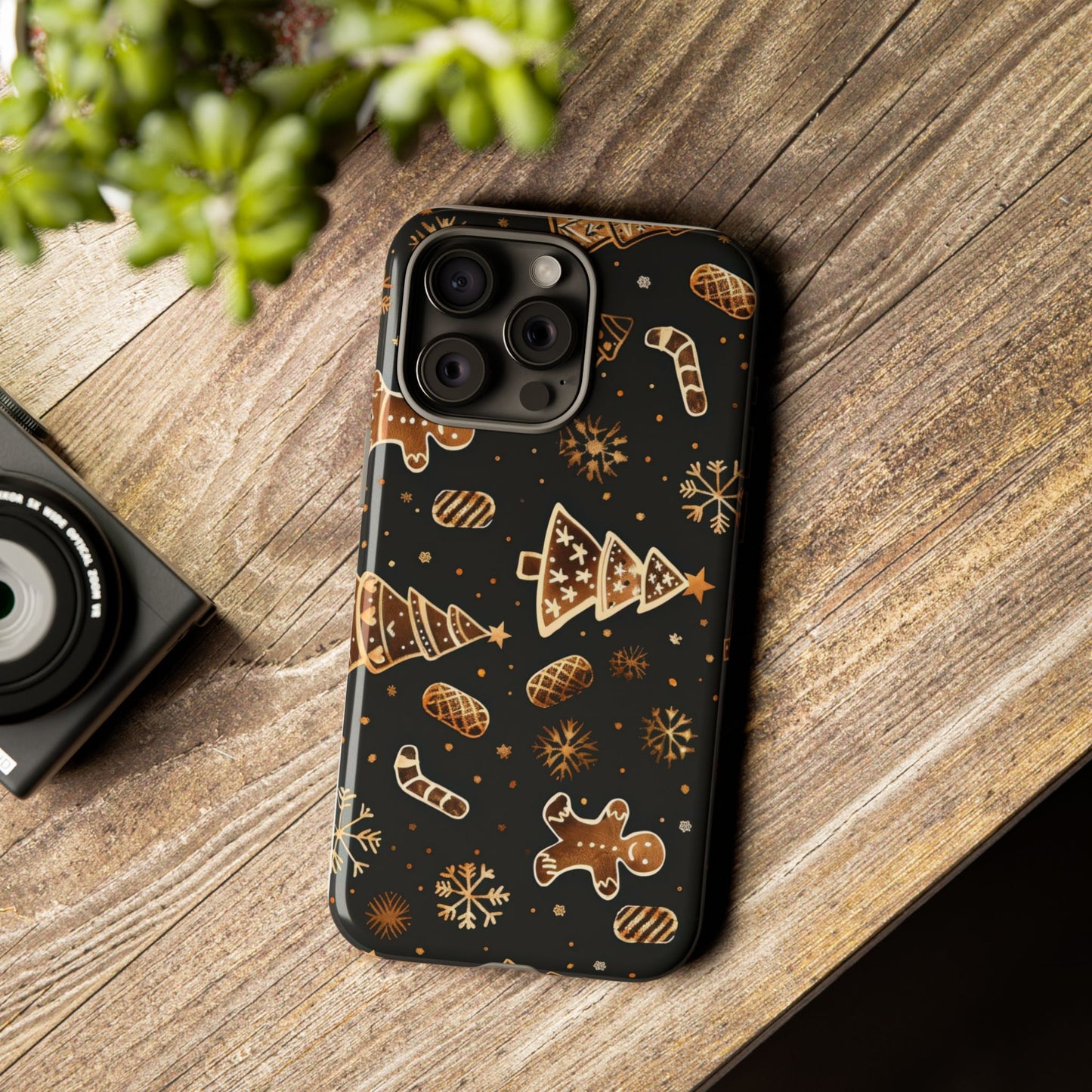 Christmas Cookie Phone Case,Black And Gold ,Case Holidays Case