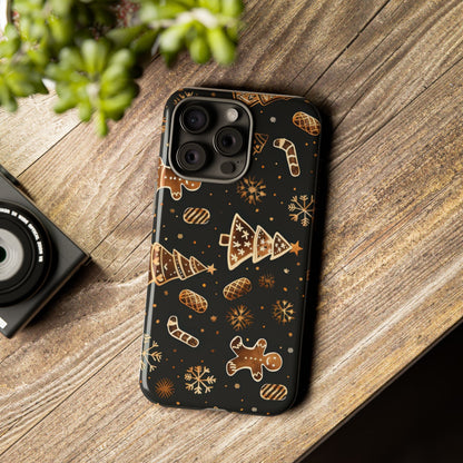 Christmas Cookie Phone Case,Black And Gold ,Case Holidays Case