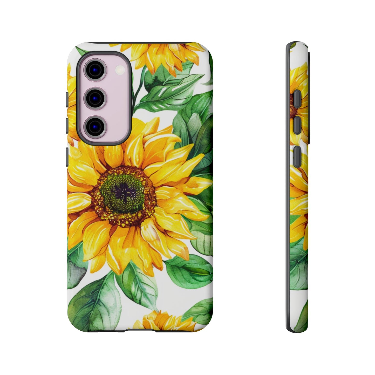 Sunflower Tough Phone Case — Bright Floral Protective Cover