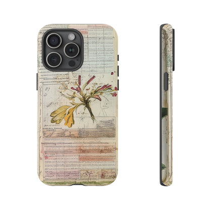 Vintage Botanical Tough Case — Floral Collage Phone Cover