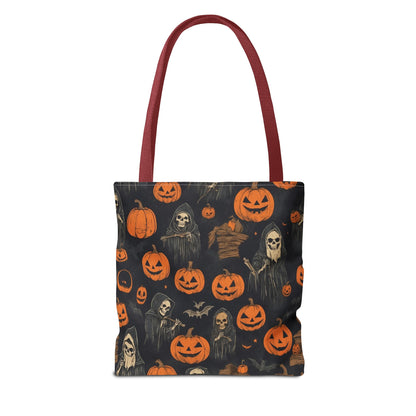 Halloween Pumpkin Tote Bag, Spooky Seasonal Eco-Friendly Bag, Trick or Treat Tote, Fall Accessory, Gifting for Halloween Lovers