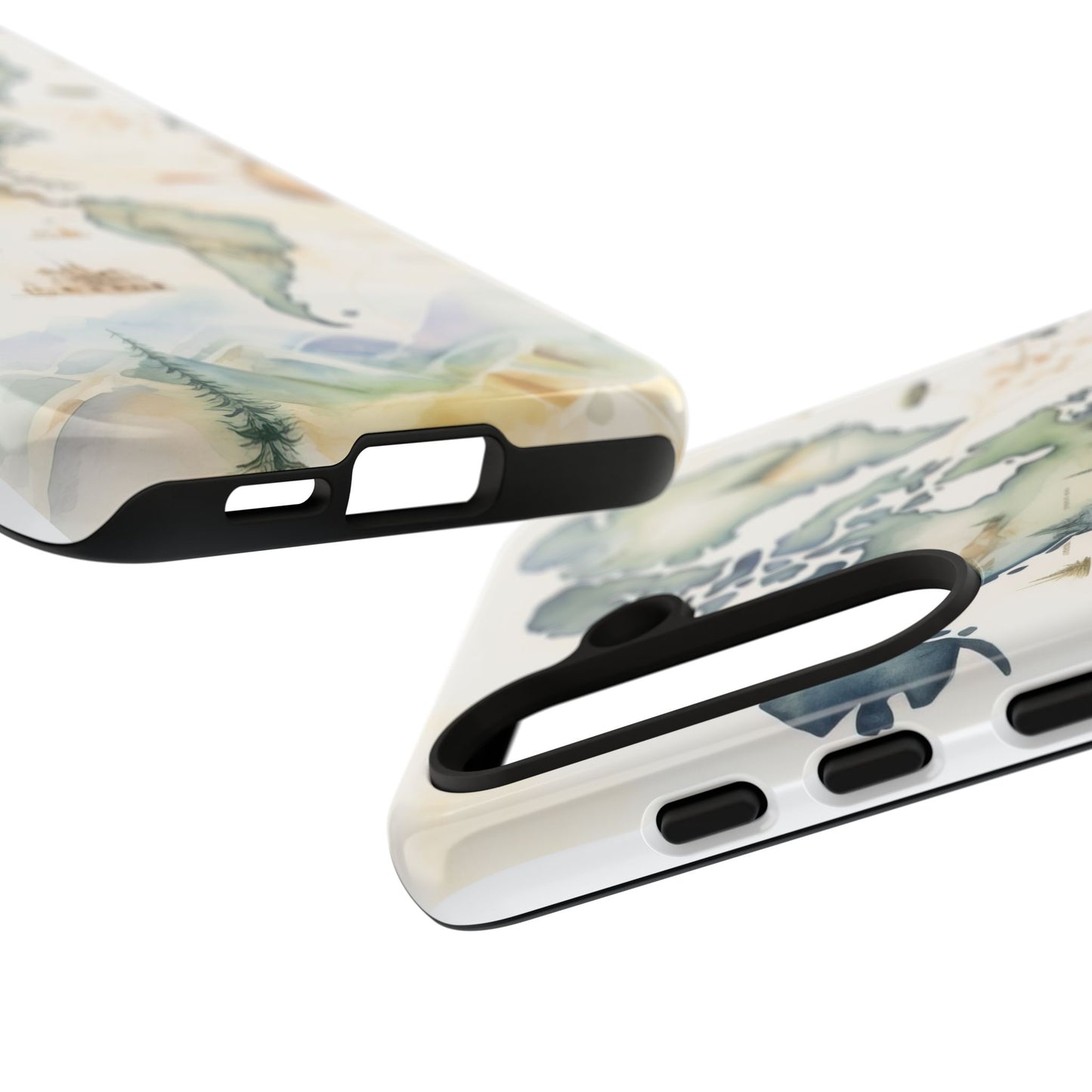 Hard Phone Case — Watercolor Fantasy Map Castle Design