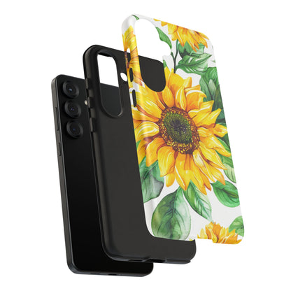 Sunflower Tough Phone Case — Bright Floral Protective Cover