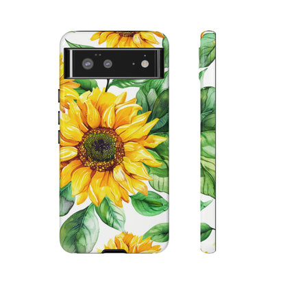 Sunflower Tough Phone Case — Bright Floral Protective Cover