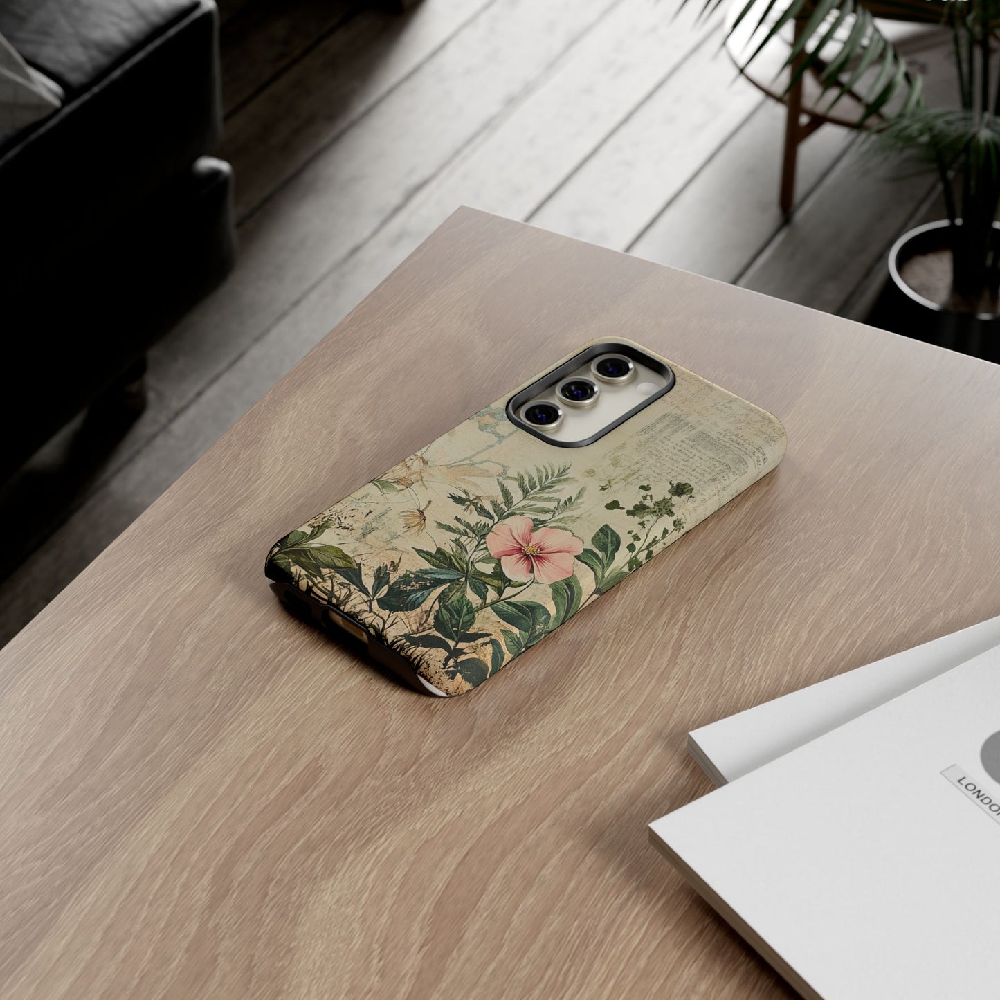 Floral Vintage Tough Case – Botanical Protective Phone Cover,Plants Lovers