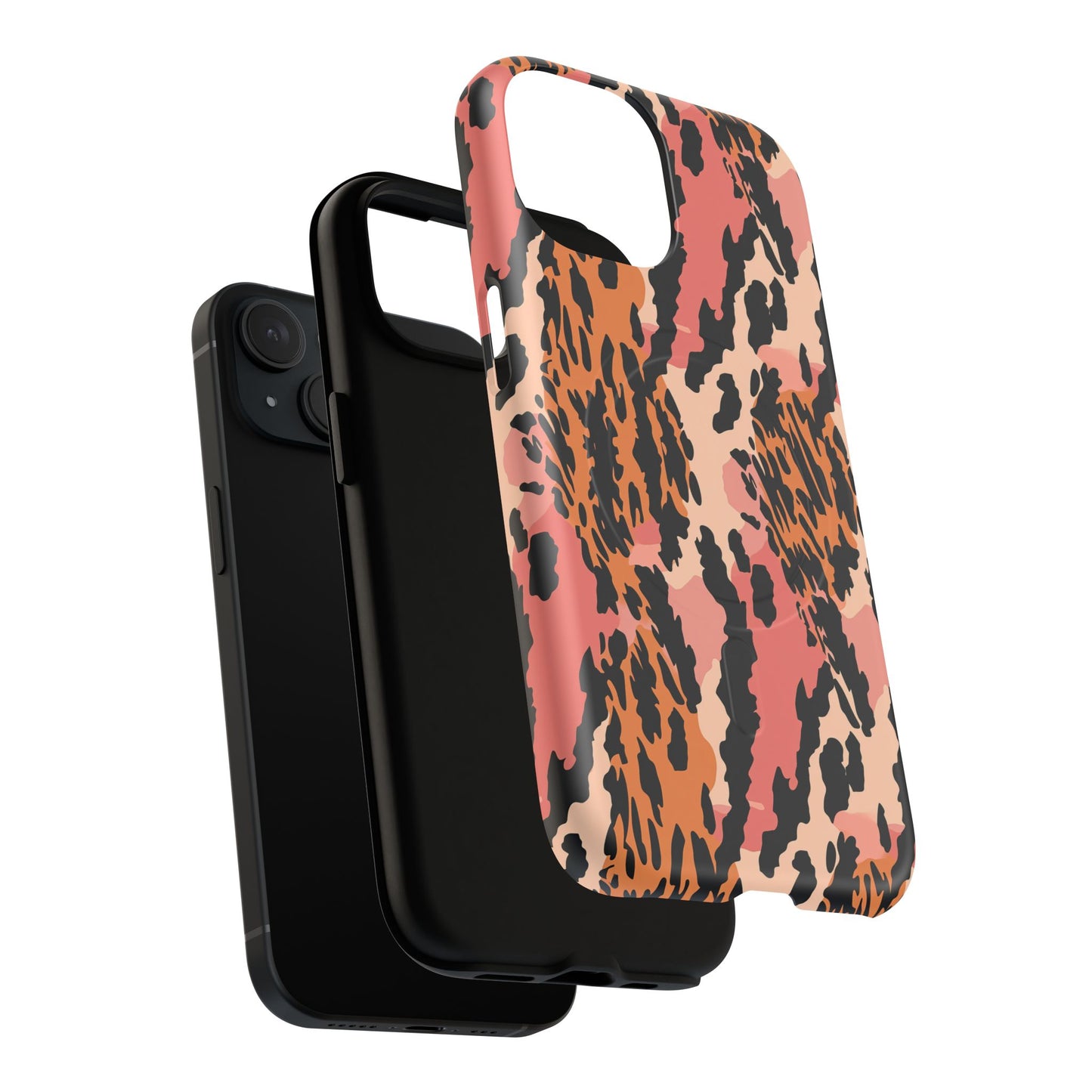 Leopard Print Tough Magnetic Phone Case — Slim Protective iPhone Cover