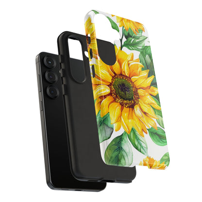 Sunflower Tough Phone Case — Bright Floral Protective Cover