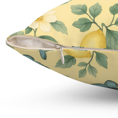 Lemon Blossom Decorative Pillow - Bright and Cheerful Accent Cushion for Home, Garden, or Summer Celebration