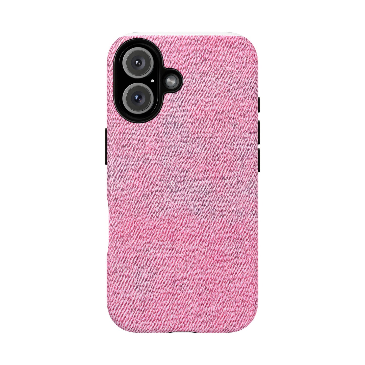 Pink Textured Tough Magnetic Phone Case — Durable Magnetic Snap-On iPhone Cover